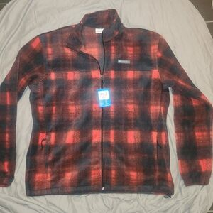 Red and Black Plaid Fleece Jacket